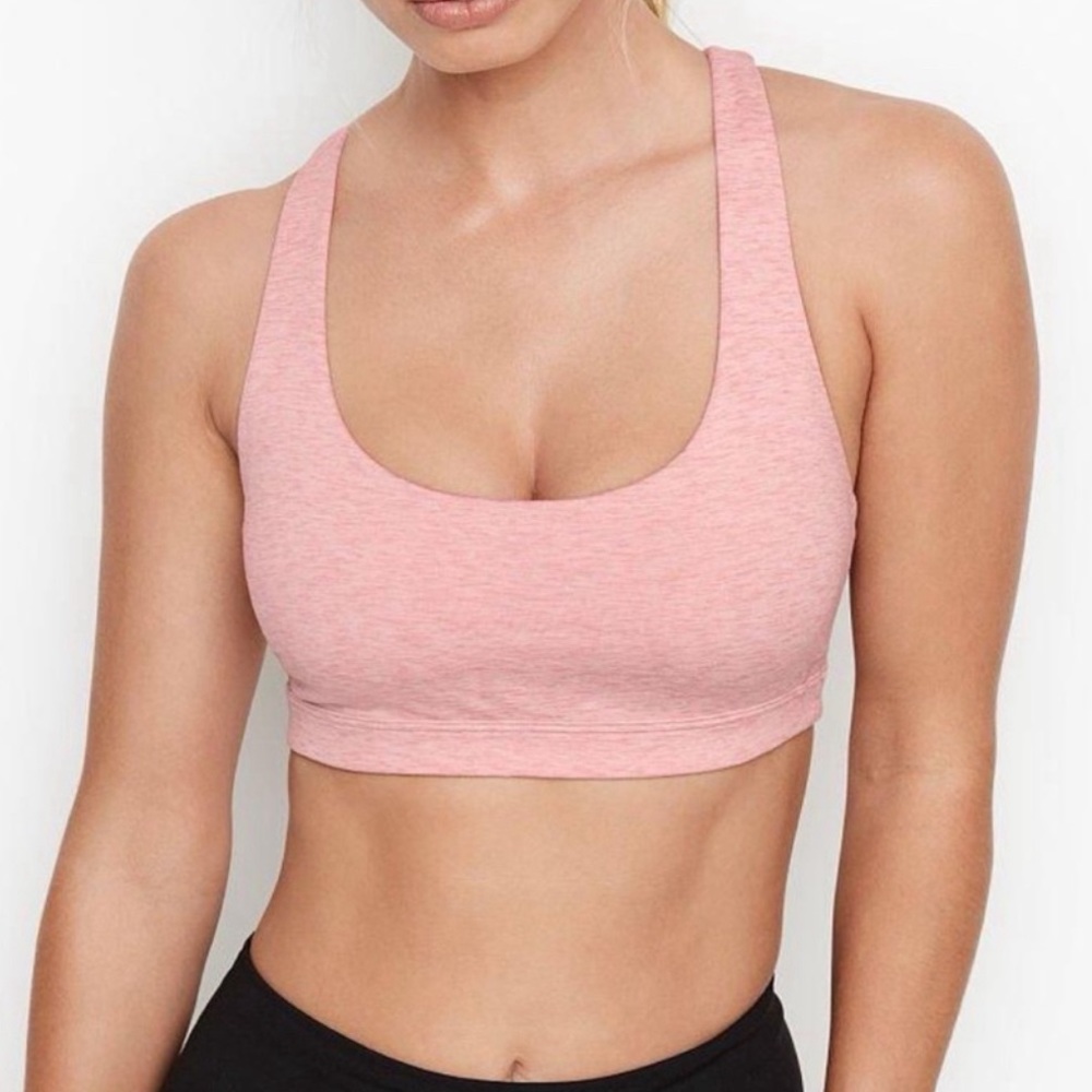 VICTORIA'S SECRET Strappy Back BLUSH PINK SPORT BRA